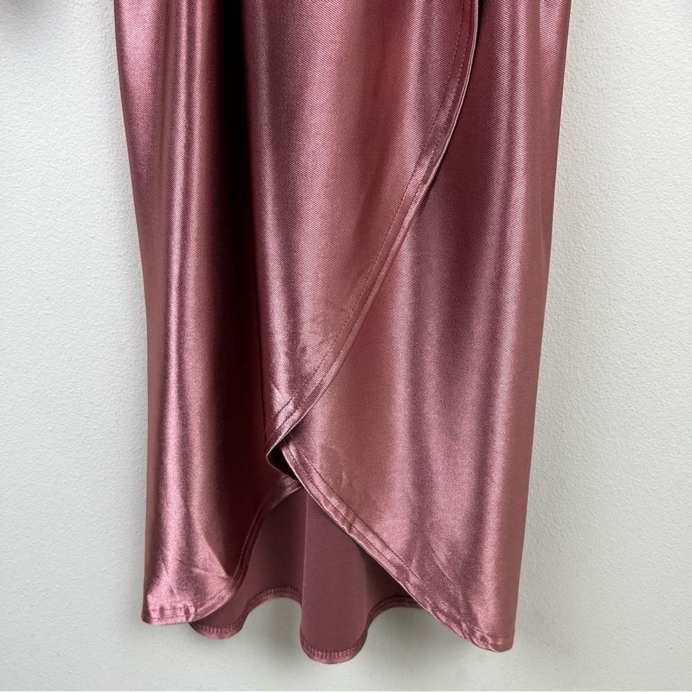 ASOS Design Maternity Stretch Satin wrap midi dress size: 10 - Picture 11 of 15